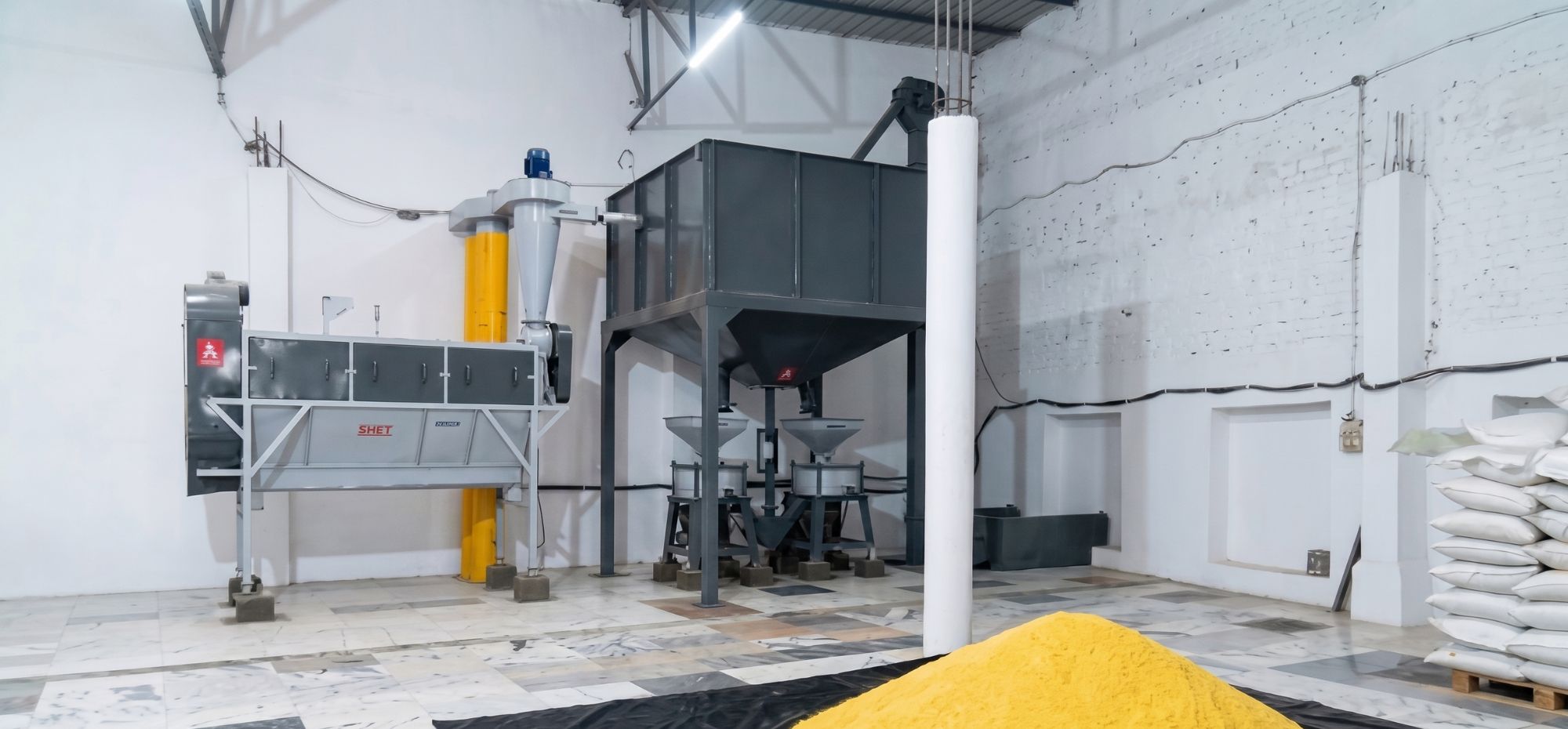 500 Kg hr Besan Plant installed by Samtek Machinery for Nivon Gold in Jalandhar Punjab